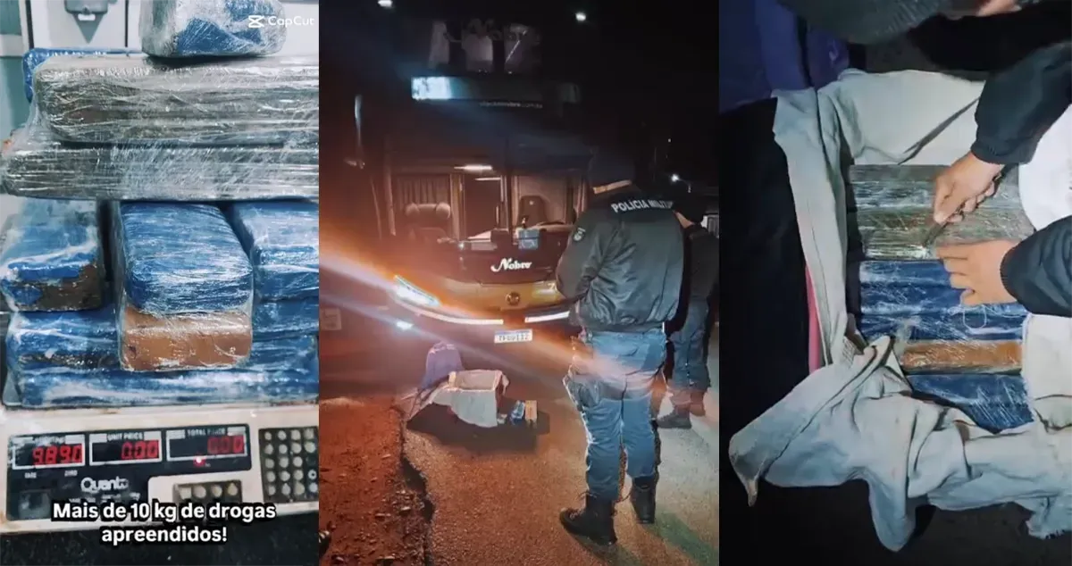 Imagem de compartilhamento para o artigo Jovem é presa com quase 10 quilos de maconha e crack em ônibus em Paranaíba da MS Todo dia